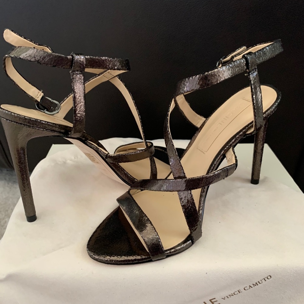 Vince Camuto Metallic stiletto sandals Sz8
